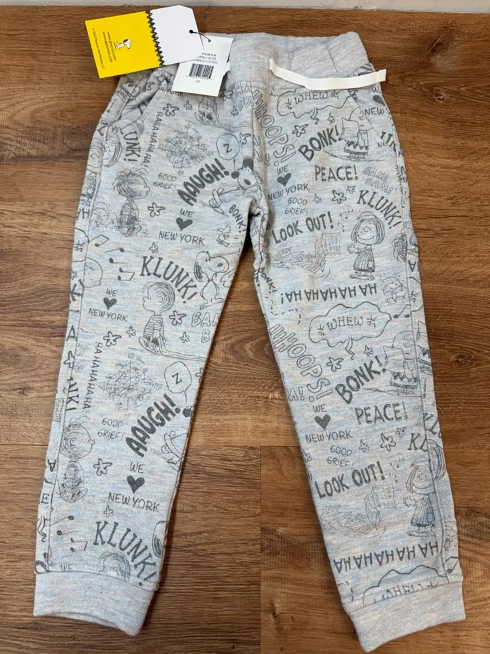 Kids Gray Graphic Jogger Pajama pants - Toddler Comfort